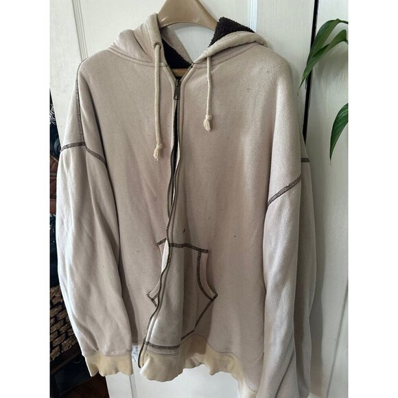 Men’s size 2x-large beige zip up hoodie - Picture 2 of 10